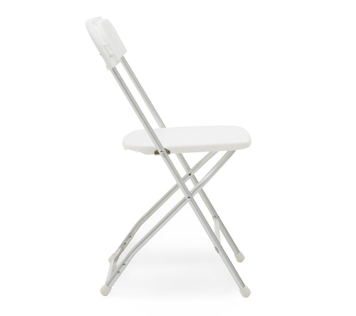 White and Chrome Folding Chair
