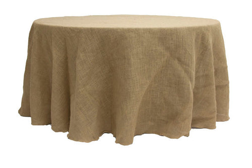 Burlap 120 Round Tablecloth