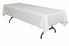 60x120 Rectangular Polyester Tablecloth - White