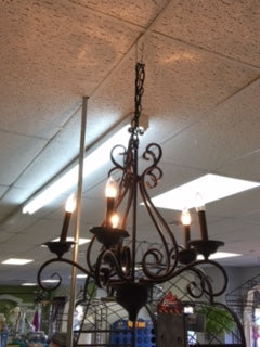 Wrought Iron Chandelier 5 Light