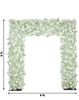 White- Silk Roses & Baby's Breath Arch Décor
