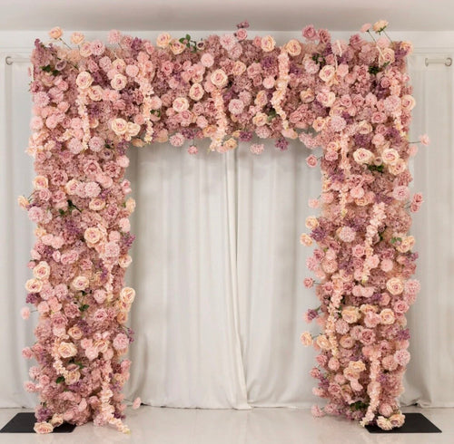 Dusty Rose- Artificial Silk Roses, Hydrangeas & Chrysanthemums for Backdrop