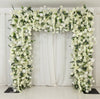 White with greenery- Artificial Silk Roses, Hydrangeas & Chrysanthemums for Backdrop