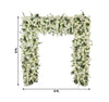 White with greenery- Artificial Silk Roses, Hydrangeas & Chrysanthemums for Backdrop